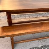 Table de ferme avec 2 bancs