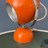 Orange mid-century space age eyeball table lamp