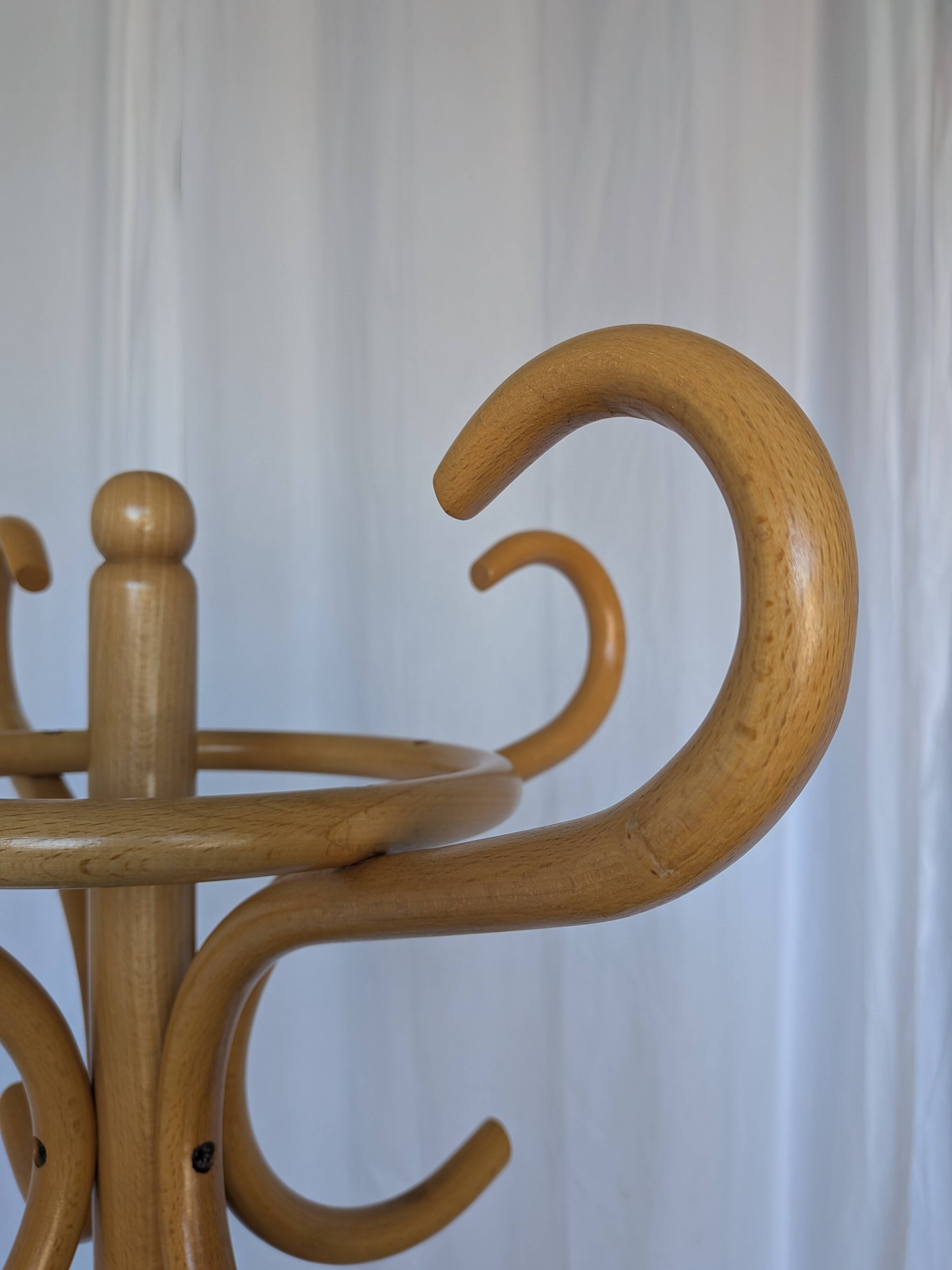 Vintage Bentwood Coat Stand, Thonet Style Hall Tree, Wood Coat Rack