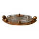 Wooden top and art deco glass 30s