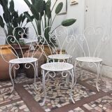 2 armchairs & 2 chairs, wrought iron1950