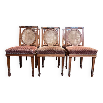 Suite de 6 chaises de style Louis XVI
