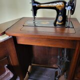 Table with singer sewing machine
