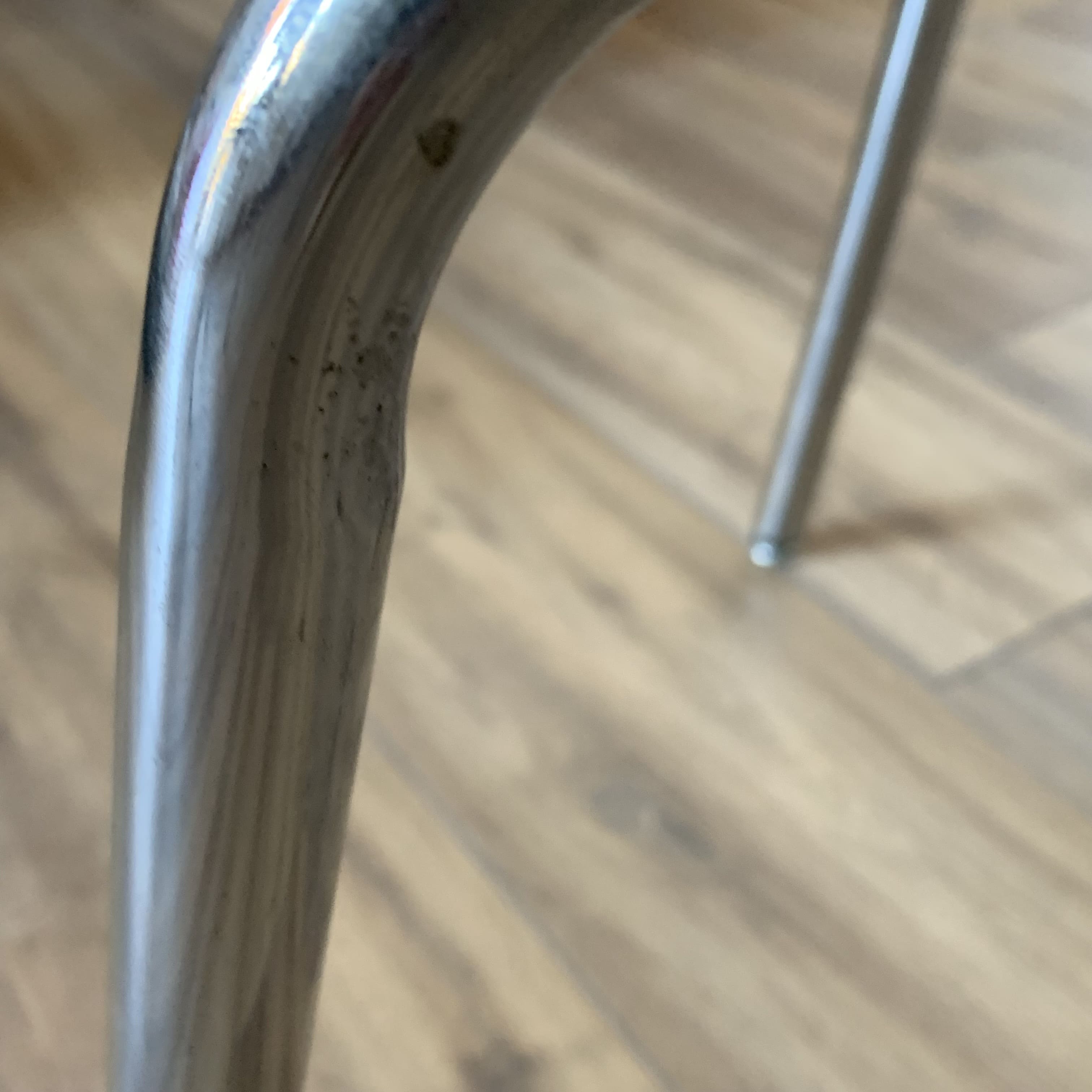 4 fabric and metal chairs