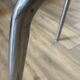 4 fabric and metal chairs