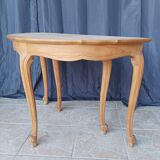 Half-moon beech console