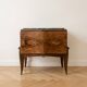 Art Deco bedside table in wood with a marble top.