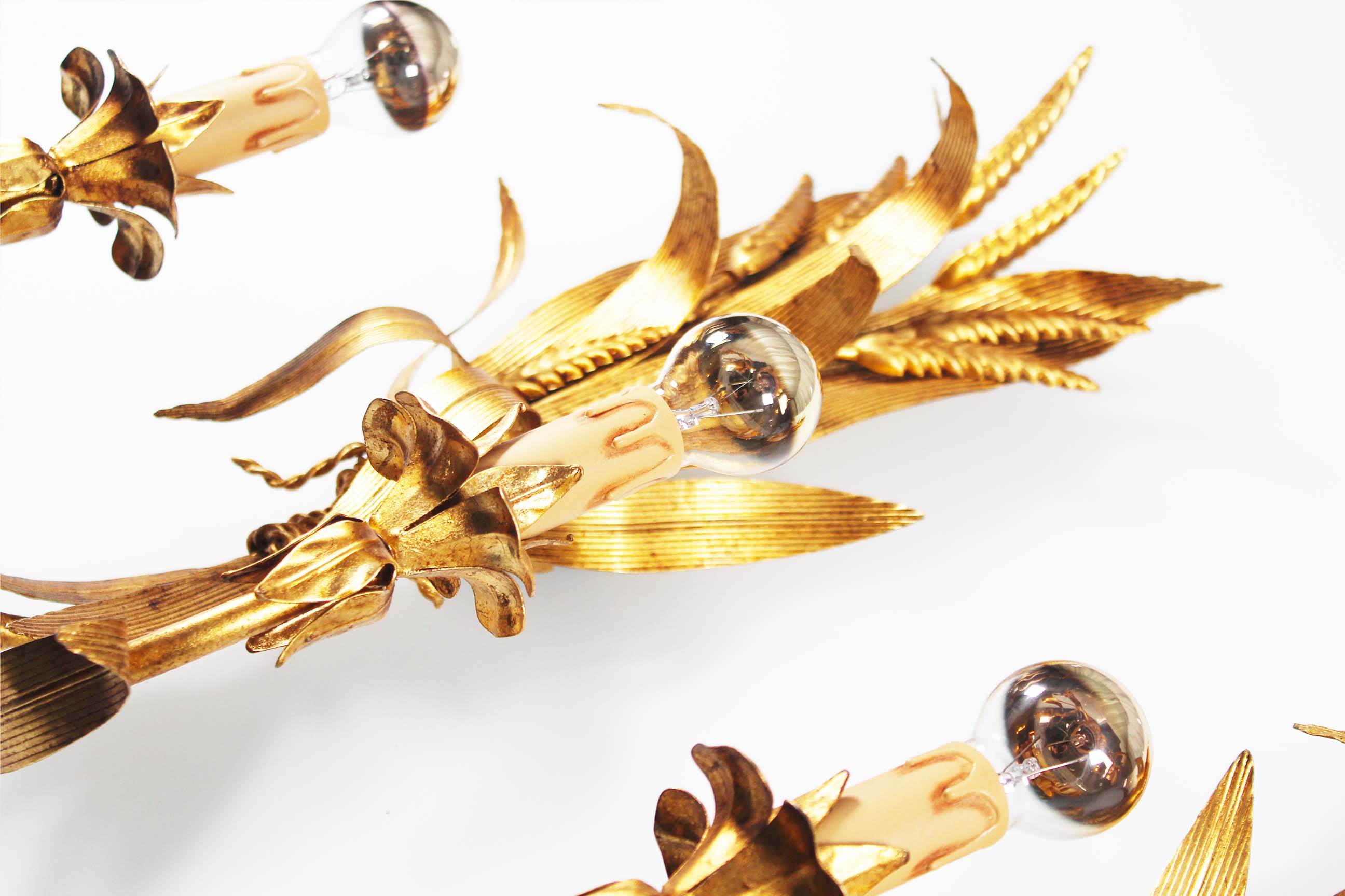 Large pair of Gilded Florentine Sconces by Hans Kögl