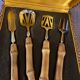 Bamboo and stainless steel mignardises service