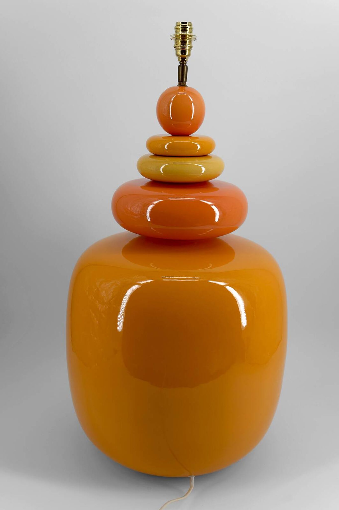 Important "Galets" ceramic lamp – Maison François Chatain, circa 1980