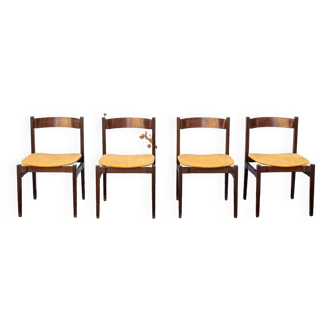 Sedie da pranzo nr. 104 di G. Frattini per Cassina, anno 1961, set di 4