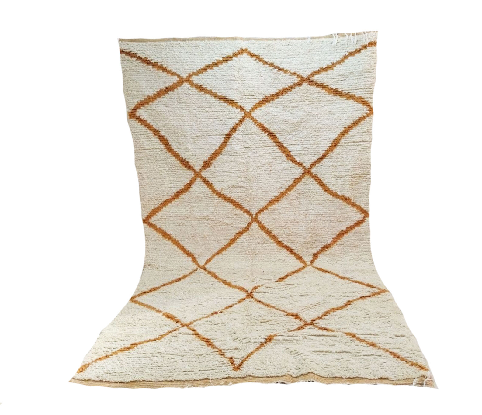 Berber carpet beni ourain camel 294 x 200 cm