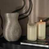 Textured beige vase
