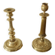 Deux chandeliers bronze doré époque xixème