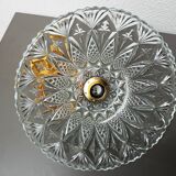 Vintage chiseled glass pendant light