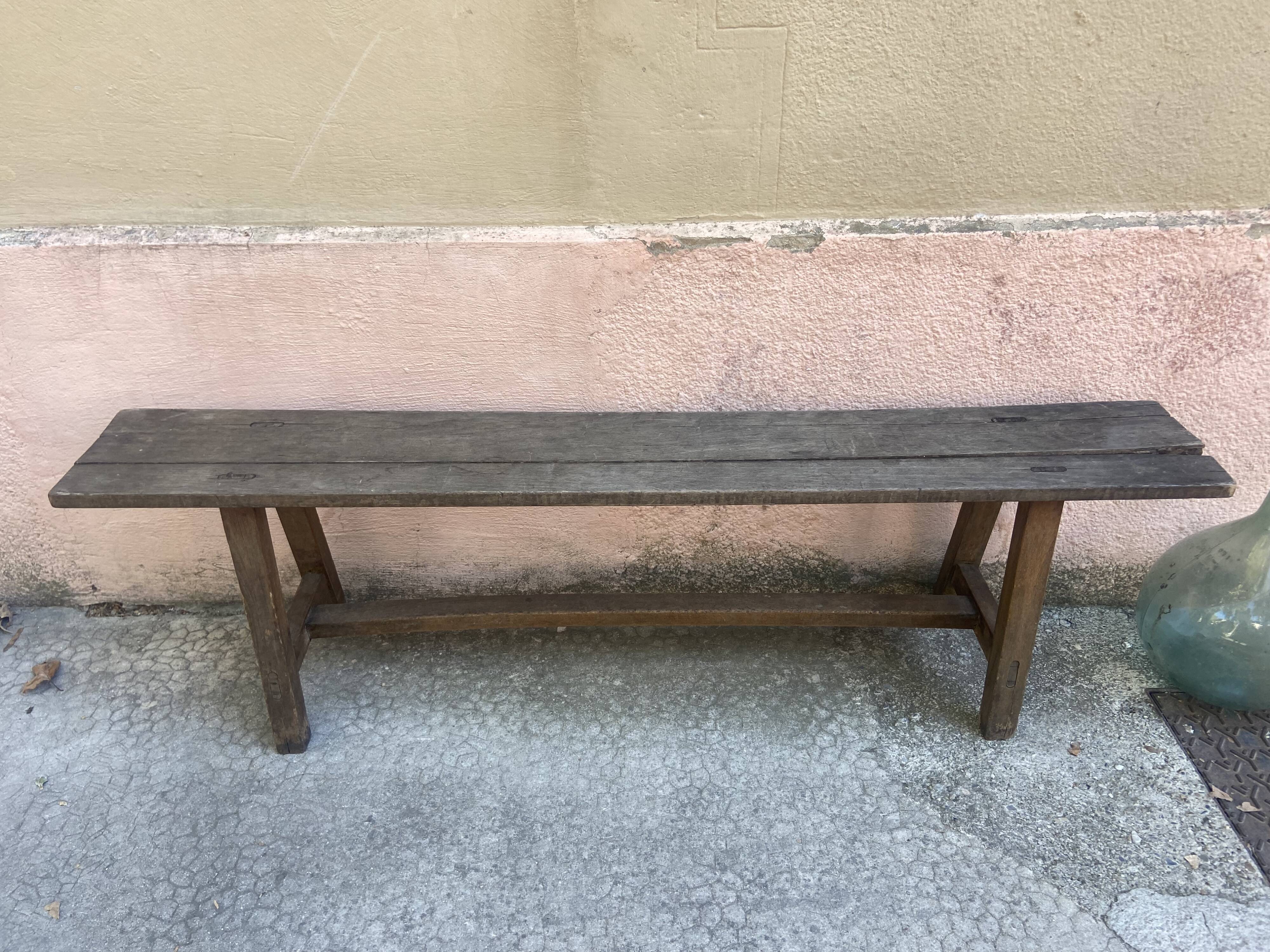 Vintage oak bench