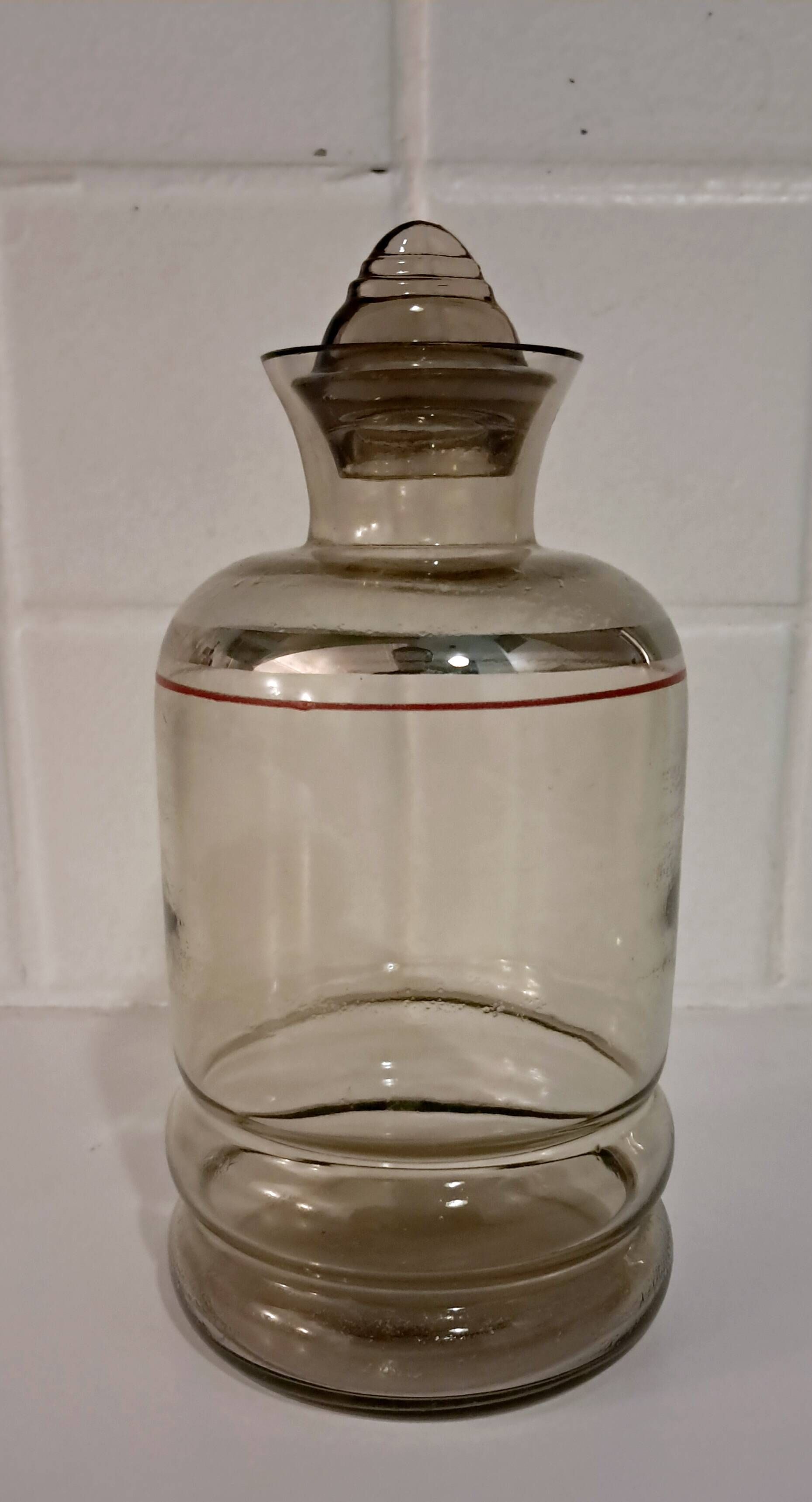 Carafe Art Déco ambrée années 30