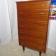 Commode chiffonnier vintage des années 60 sept tiroirs