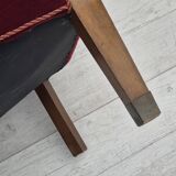 1950s, Danish armchair, original condition, furniture velour, beech wood.