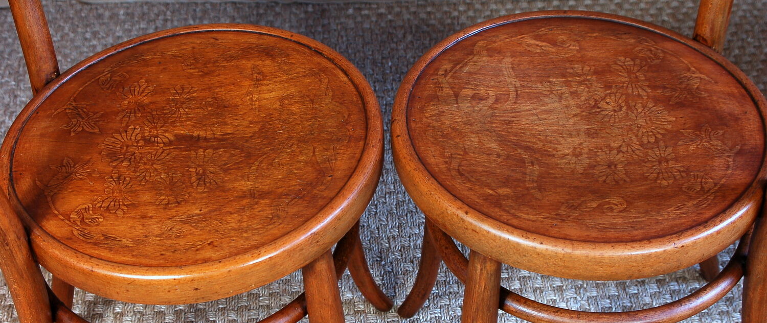 Pair of bistro chairs No.14 early 20th century