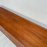 1960s Large Vintage Minimalistic Teak Sideboard with Metal Legs