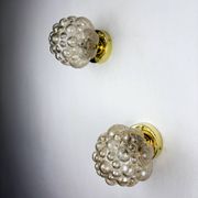 Pair of bubble glass sconces – Helena Tynell style, Germany 1970s