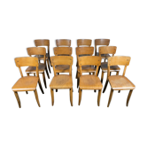 Suite de 12 chaises bistrot année 1950