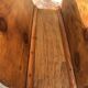 Vintage wooden and wrought iron magazine rack circa 1950s