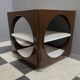 Space age cubic table in brown and white 1970s