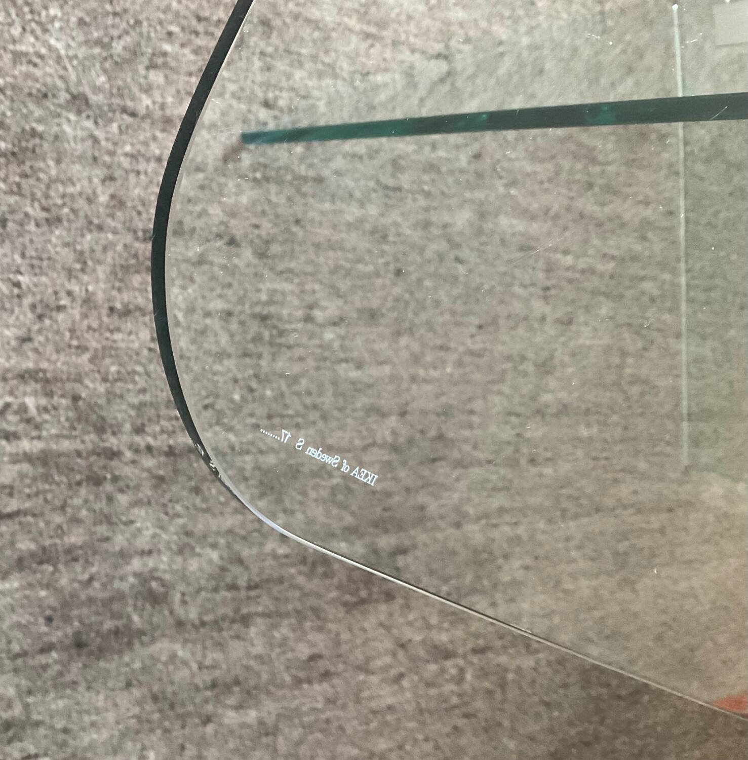 Vintage Ikea glass coffee table