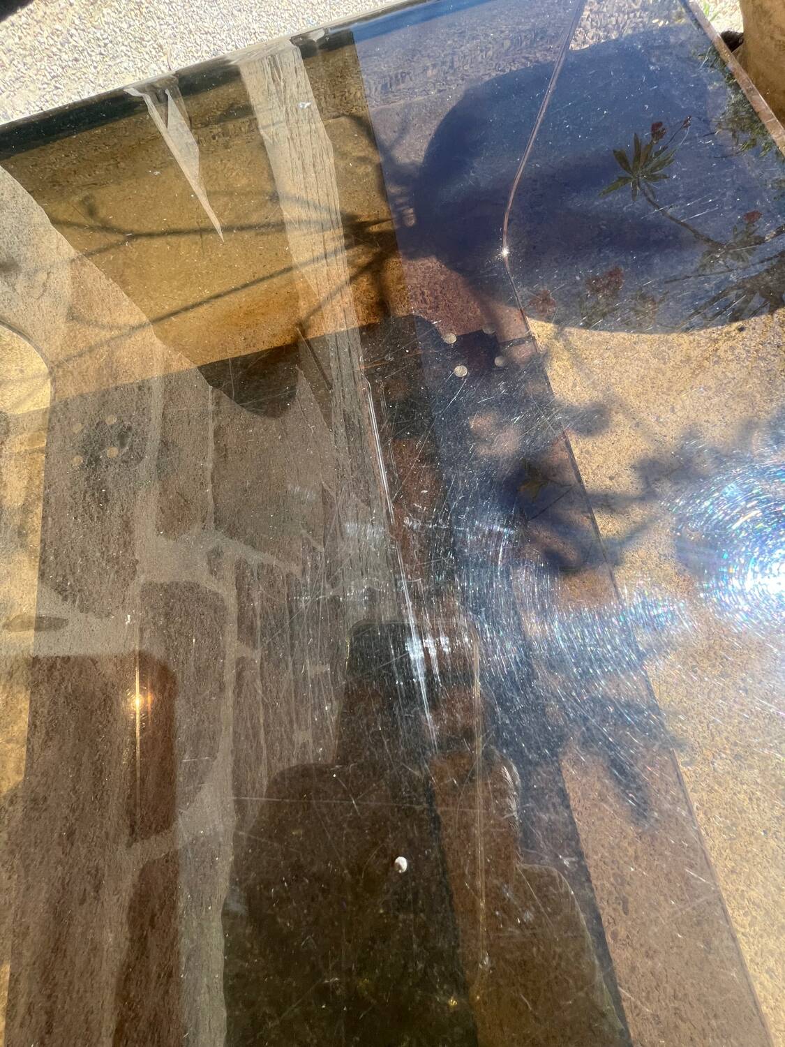 Plexiglass coffee table