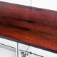 Table à manger vintage métal chromé et palissandre Espagne, années 70