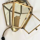Mirror wall lamp, brass 50s