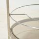 Round brushed aluminium dessert table, 1970-1980
