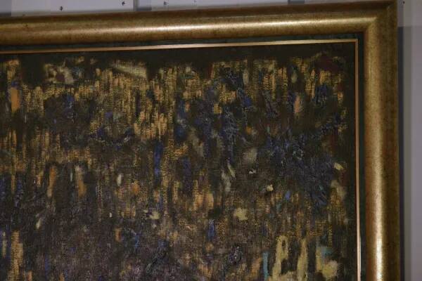 Large abstract painting signed circa 1970s