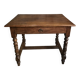 Table d'écriture française ancienne en noyer, bureau du XVIIIe siècle avec tiroir, vers 1750–1800