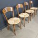 Chaises de salle à manger vintage de bistrot italien et corde de papier, années 1980