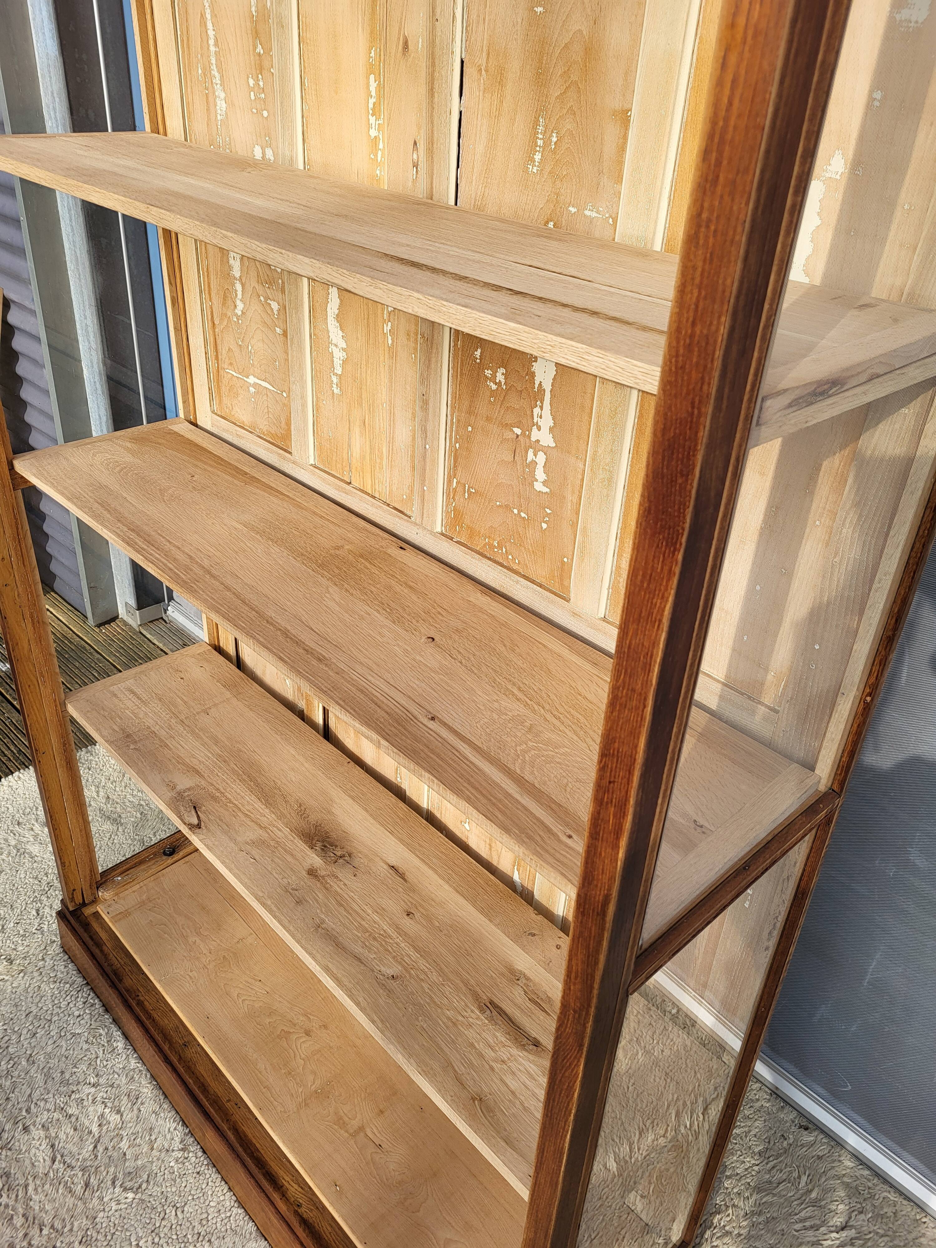 Art Deco oak museum display case