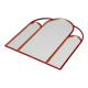 Miroir mural en métal moderne et vintage des années 70
