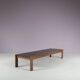 1960s Wengé wooden slat bench from the Netherlands