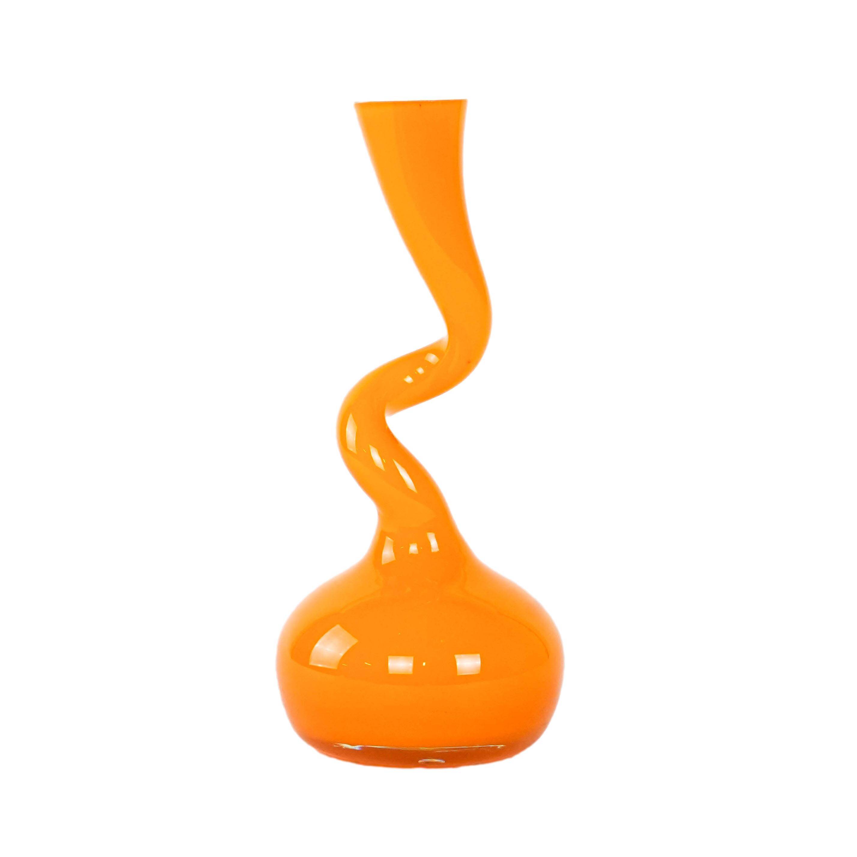 Orange vase, Swing Vase, Danish design, manufactured by Normann Copenhagen,