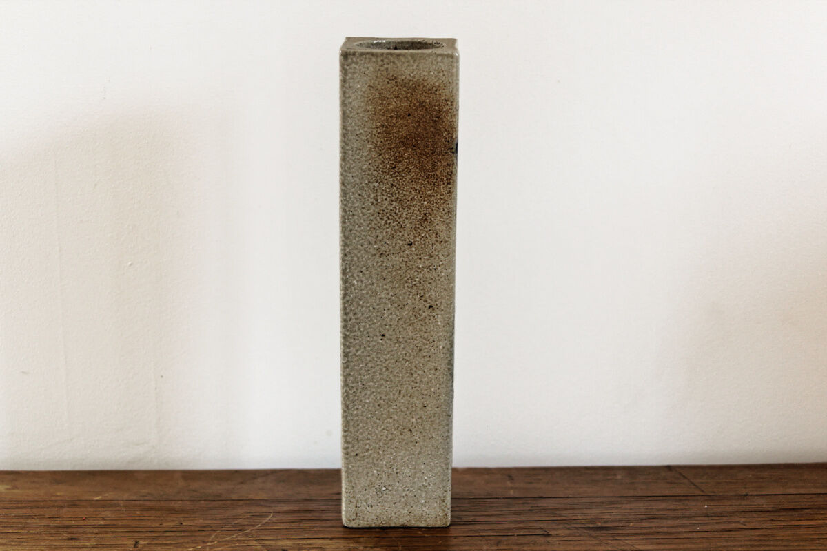 Vintage vase in sandstone, signed