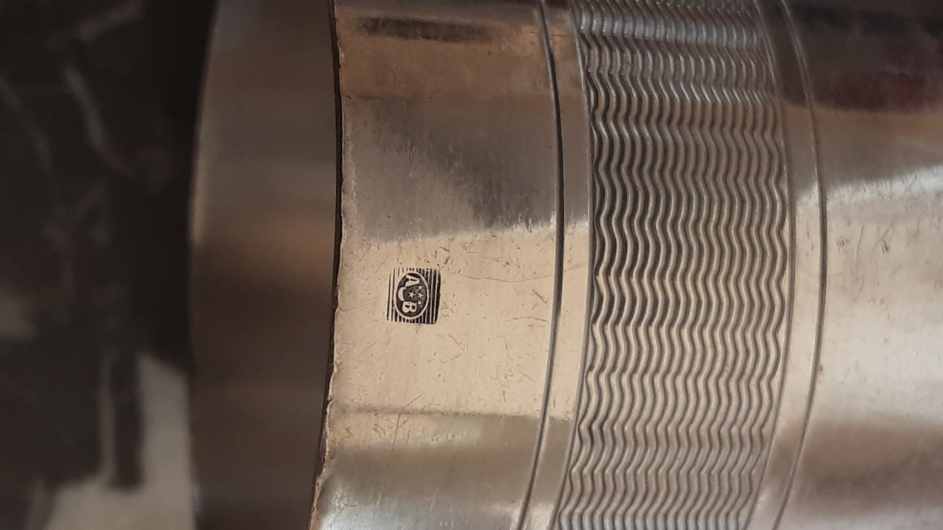 Silver plated towel round - vintage