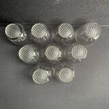 Large glasses (9) - Mid-century modern - Crystal