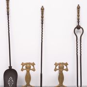19 Century, Brass Fire Place Tools, Dutch