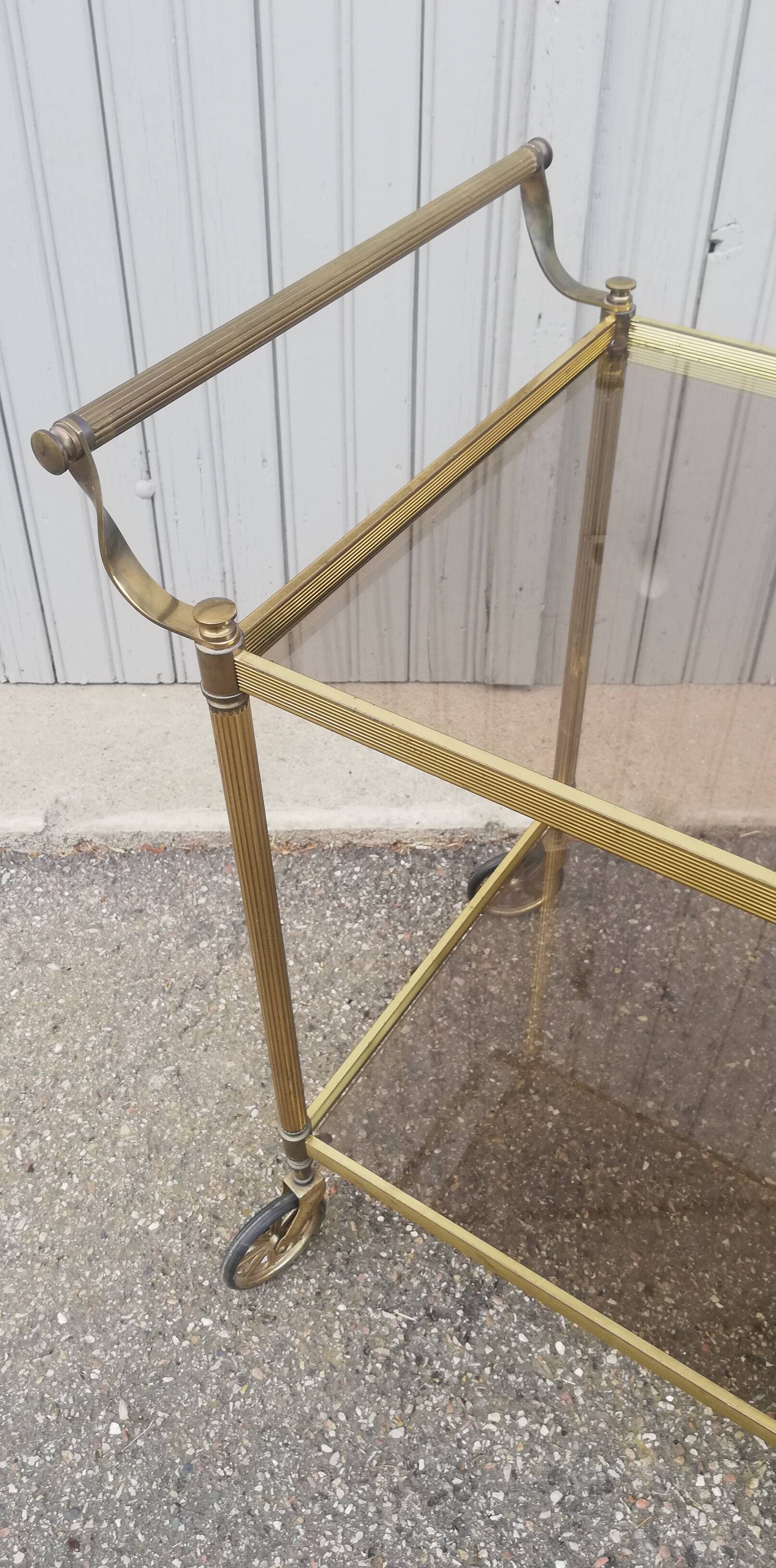 Vintage brass server