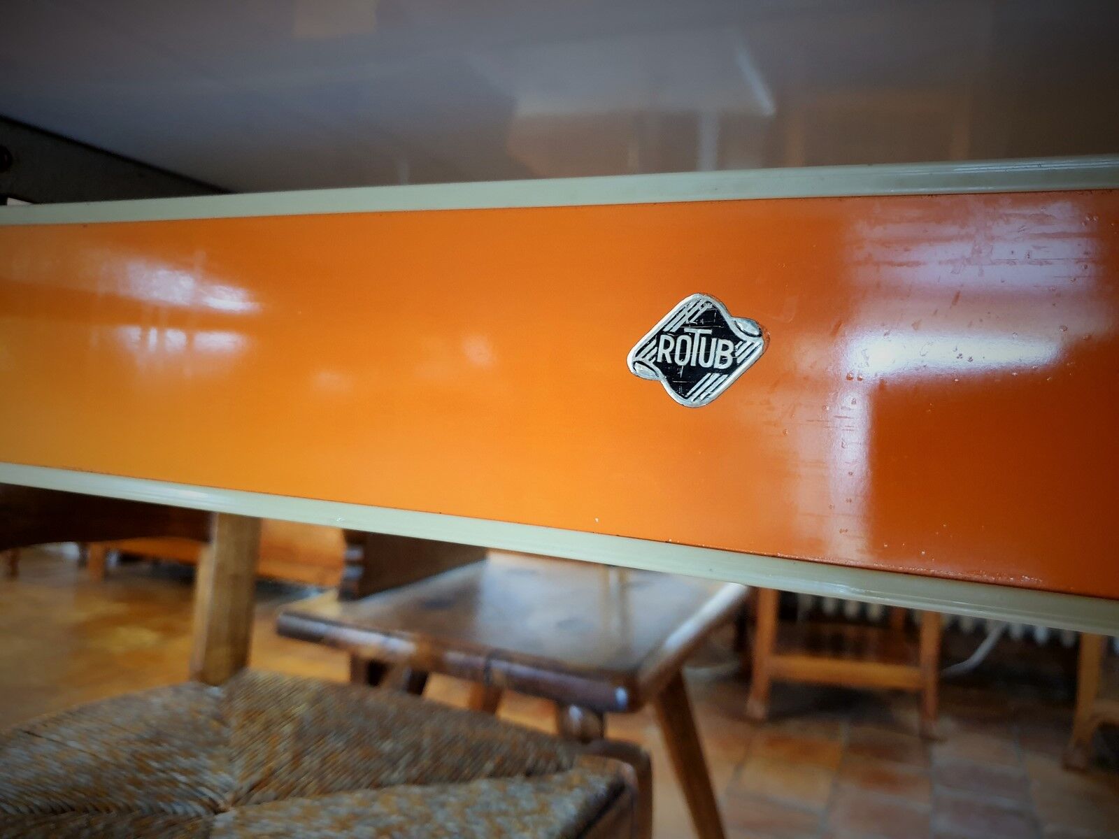 Table formica orange brand Rotub vintage