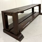 Large brutalist oak bench wall table 1900’s