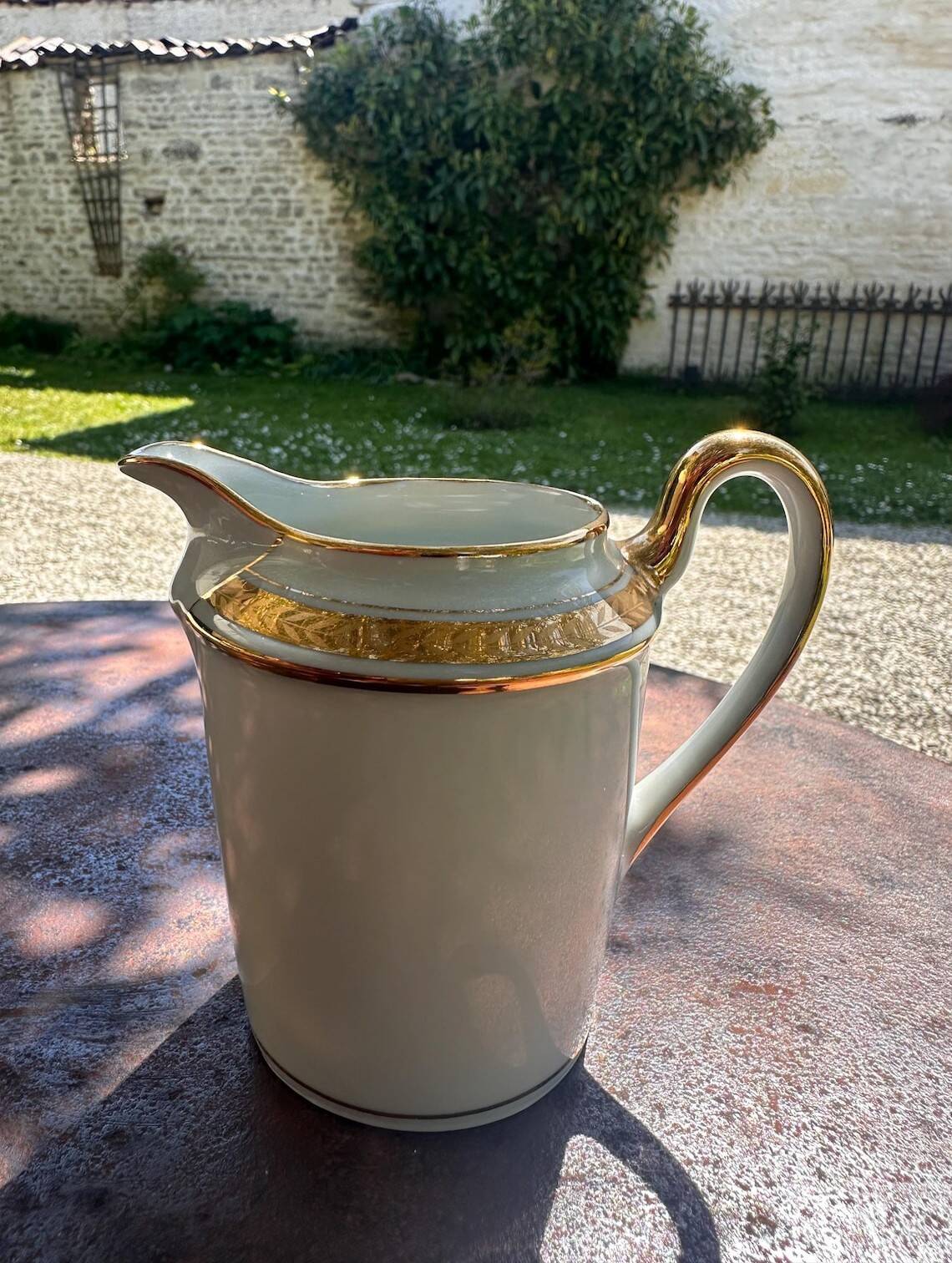 teapot, sugar bowl, cream jug, porcelain from Sologne, Larchevêque