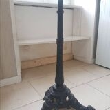 Bistro table with cast iron and white marble legs
